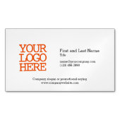 会社ロゴ従業員連絡情報 マグネット名刺 (正面)