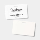 会社ロゴ従業員ID バッジ (Front & Back)