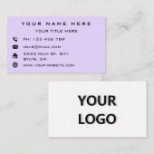 会社ロゴ情報名刺 – 色の選択 名刺 (正面/裏面)