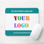 会社ロゴ文字ソーシャルメディアマウスパッドテンプレート マウスパッド (マウス)