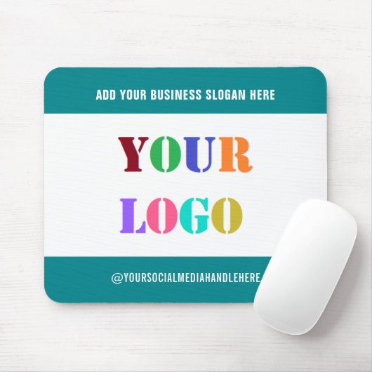 会社ロゴ文字ソーシャルメディアマウスパッドテンプレート マウスパッド (マウス)