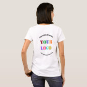 会社ロゴ文字ビジネスTシャツテンプレート Tシャツ (裏面フル)
