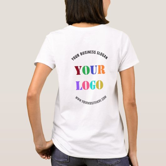 会社ロゴ文字ビジネスTシャツテンプレート Tシャツ (裏面)