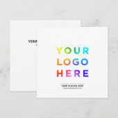 会社ロゴ文字モダン招待状 (正面/裏面)