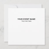 会社ロゴ文字モダン招待状 (裏面)