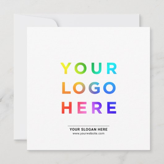 会社ロゴ文字モダン招待状 (正面)