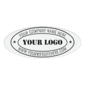 会社ロゴ文字会社名タグテンプレート 名札 (正面)