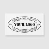 会社ロゴ文字磁気名刺テンプレート (正面)