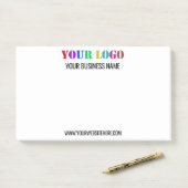 会社ロゴ文字Business Post-it® Notesテンプレート ポストイット (デスク)