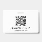 会社ロゴ用QRコードテンプレート名と称号 バッジ (裏面)