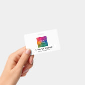 会社ロゴ用QRコードテンプレート名と称号 バッジ (手持ち)