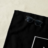 会社ロゴ白黒文字業 ビーチタオル (インサイチュ)