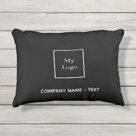 会社ロゴ白黒 エレガント アウトドアクッション