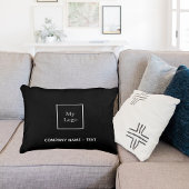 会社ロゴ白黒 エレガント アクセントクッション