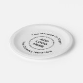 会社ロゴ紙パーティープレート ペーパープレート (アングル)