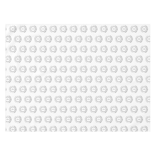 会社ロゴ繰り返しパターン白黒イベント表示 テーブルクロス (正面(横))