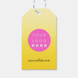 会社ロゴ製品説明イエローショップQR ギフトタグ