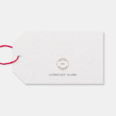 会社ロゴ金ゴールドスクリプト季節のごあいさつ ギフトタグ (裏面横)