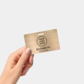 会社ロゴ金ゴールド名 バッジ (手持ち)