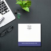 会社ロゴ & ウェブサイト 青 プロフェッショナル モダン ポストイット