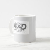 会社ロゴ グレー コーヒーマグカップ (正面左)