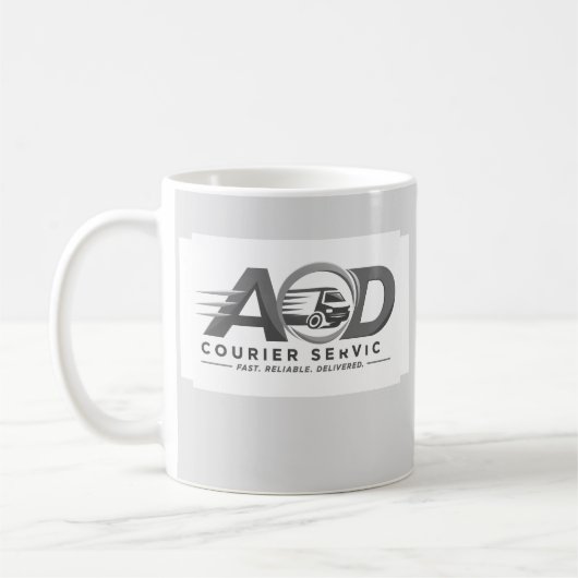 会社ロゴ グレー コーヒーマグカップ (左)