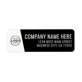 会社ロゴ ブラック ゴールド ビジネス ラベル