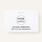 会社ロゴIDカスタム従業員スタッフのミニマリスト バッジ (正面)