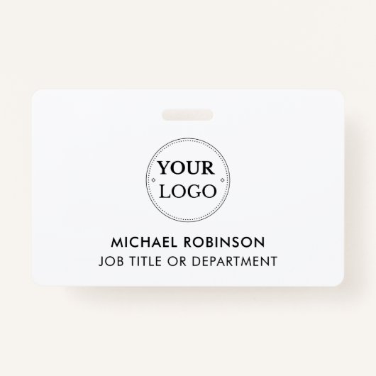 会社ロゴIDカスタム従業員スタッフのミニマリスト バッジ (正面)