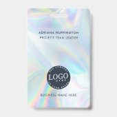 会社ロゴIDビジネス・ホログラフィック従業員 バッジ (Front)