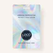 会社ロゴIDビジネス・ホログラフィック従業員 バッジ (正面)