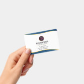 会社ロゴID従業員スタッフ最小主義ホワイト バッジ (手持ち)
