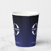 会社ロゴNavy Blue Business 企業の 紙コップ (右)