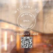 会社ロゴQRコードへようこそ ウィンドウサイン (シート2)
