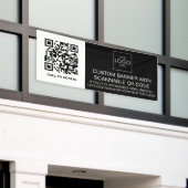 会社ロゴQRコードカスタムビニール屋内屋外 横断幕 (ビルの外側)