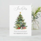 会社ロゴQRコードシーズンズグレティのクリスマスツリー シーズンカード (スタンド正面)