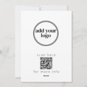 会社ロゴQRコードハッピーホリデーズクリスマスツリー シーズンカード (裏面)