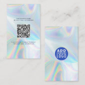 会社ロゴQRコードホログラフィックの追加 名刺 (正面/裏面)