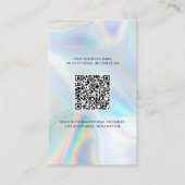 会社ロゴQRコードホログラフィックの追加 名刺 (正面)