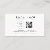 会社ロゴQRコードモダンお洒落テンプレート 名刺 (正面)