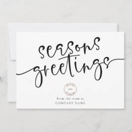 会社ロゴQRコード任意の色季節のごあいさつ シーズンカード