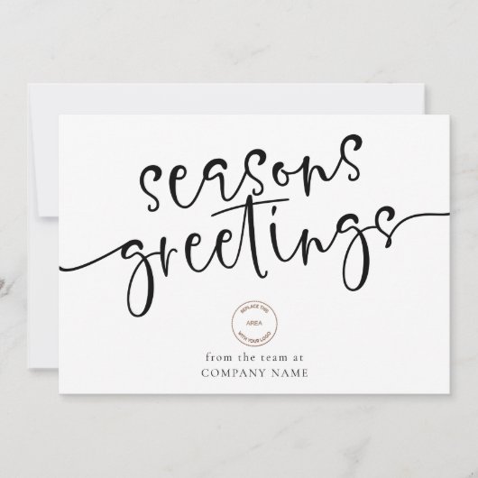 会社ロゴQRコード任意の色季節のごあいさつ シーズンカード (正面)