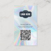 会社ロゴQRコード従業員の写真 名刺 (裏面)
