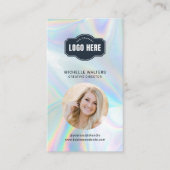 会社ロゴQRコード従業員の写真 名刺 (正面)