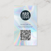 会社ロゴQRコード従業員フォトホログラフィック 名刺 (裏面)