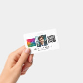 会社ロゴQRコードIDカード従業員の写真 バッジ (手持ち)