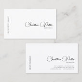 会社ロパーソナライズされたゴのエレガントタイポグラフィ 名刺 (正面/裏面)