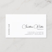 会社ロパーソナライズされたゴのエレガントタイポグラフィ 名刺 (裏面)