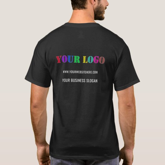 会社ロパーソナライズされたゴ文字ビジネスTシャツ Tシャツ (裏面)