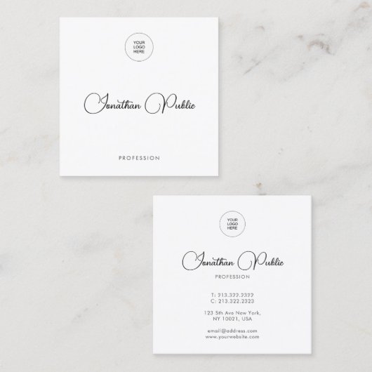 会社ロモダンゴのアップエレガントロードプロフェッショナル スクエア名刺 (正面/裏面)